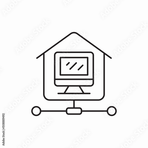 home server data icon vector sign