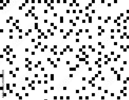 Abstract pixelated square pattern on white background