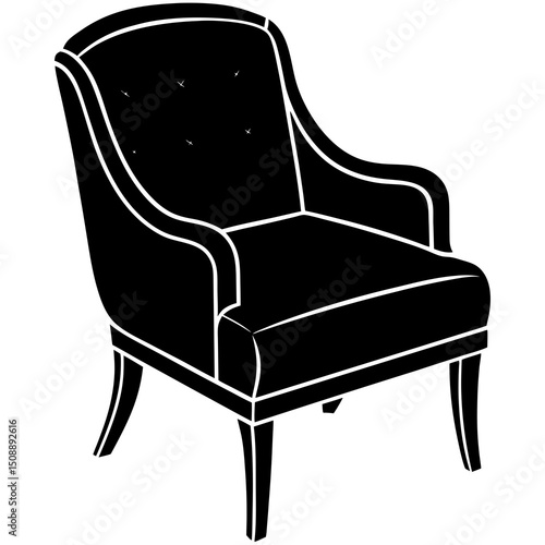 black leather armchair