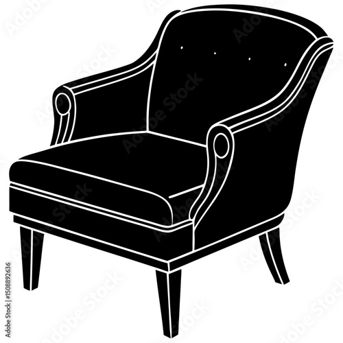 black leather armchair