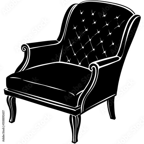 black leather armchair