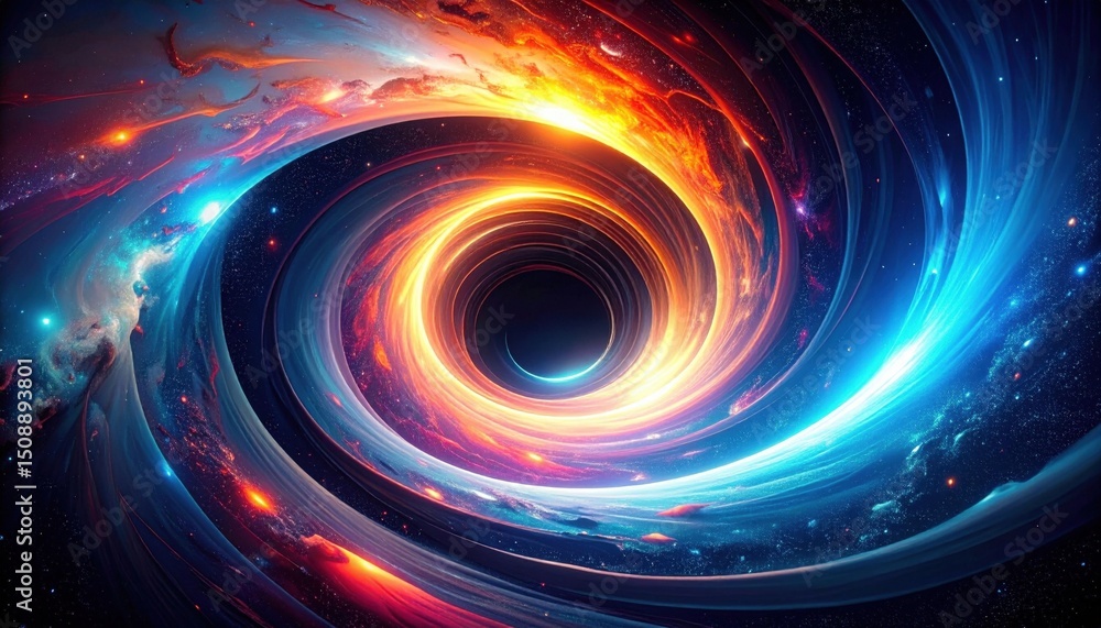 Obraz premium Abstract Colorful Spiral Space Background