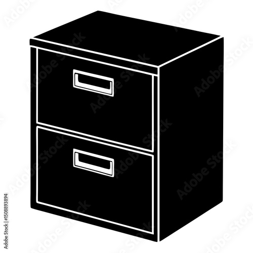 3d render of a file cabinet