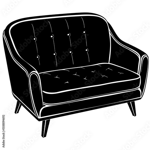 armchair isolated on white background