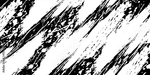 Black and white grunge. Distress overlay texture. Abstract surface dust and rough dirty wall background concept. Worn, torn, weathered effect. Vector illustration, EPS 10.