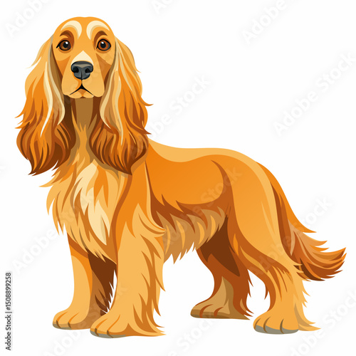 Adorable Cocker Spaniel Puppy Vector – Pet Breed Drawing
