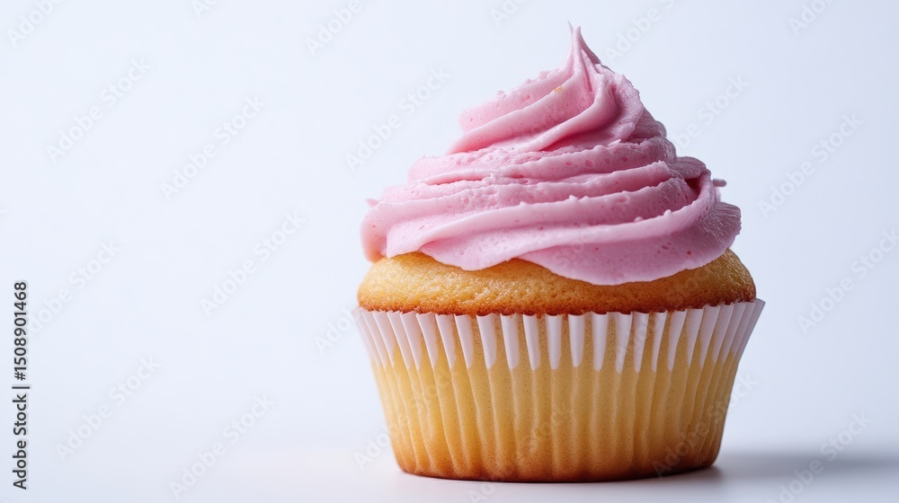 Cupcake against a white backdrop Cupcake against a white backdrop