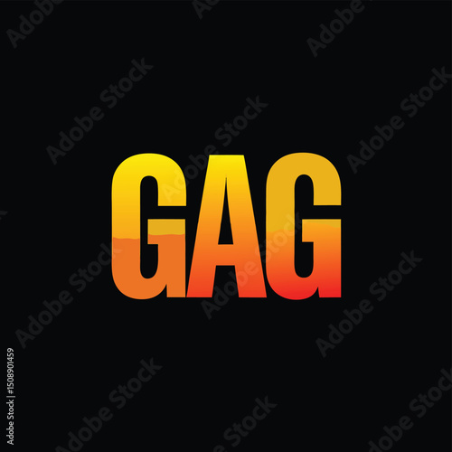 Slim long text gag logo silhouette design, png, ai generated