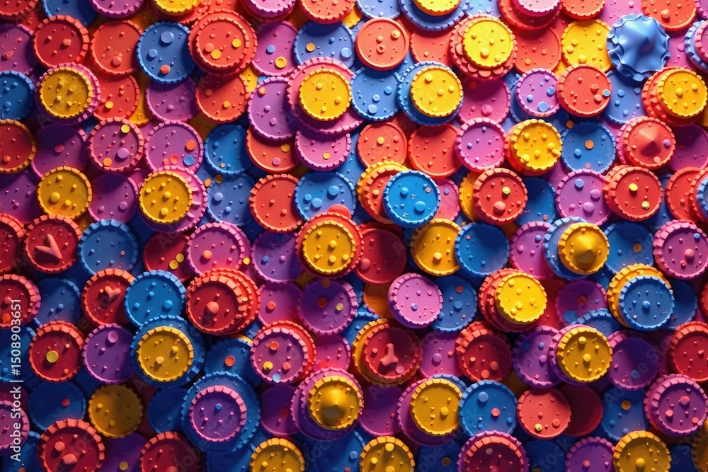 Obraz premium Interlocking circles creating a seamless texture, design element, visual, web