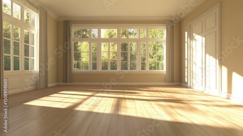 Image of a vacant, well-lit living space with no furnishings