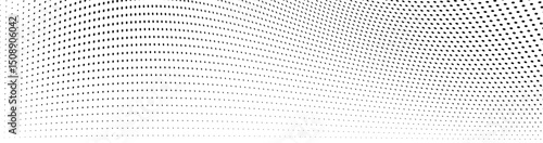 Abstract halftone wave dotted background. Futuristic twisted grunge pattern, dot, circles.  Vector modern optical pop art texture for posters, business cards, cover, labels mock-up, stickers layout