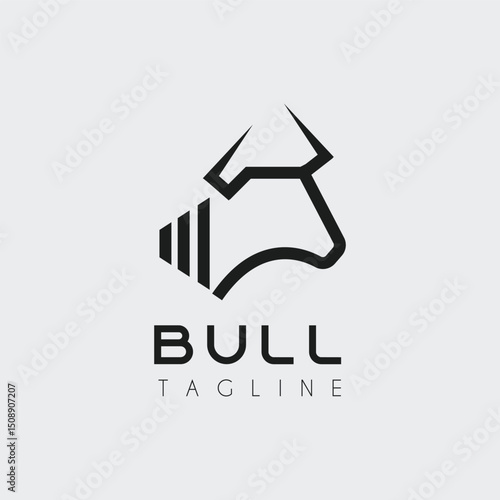 bull logo vector illustration design