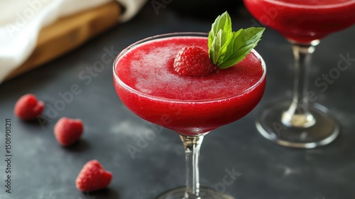 Wallpaper Mural Raspberry Rossini Cocktail with Sparkling Wine and Raspberry Puree Torontodigital.ca
