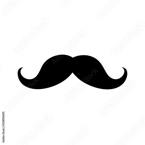 Distinguished Black Moustache Silhouette - A Symbol of Style and Character

