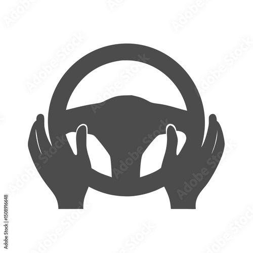 Hands on Steering Wheel Icon

