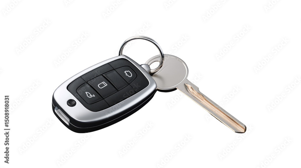 Car Key Close-Up: A detailed shot of a car key, showcasing its sleek design and functional components, a symbol of mobility and access. Car Key Close-Up: A detailed shot of a car key, showcasing its sleek design and functional components, a symbol of mobility and access.