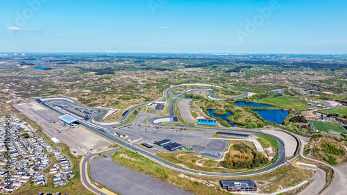 Obraz na płótnie Aerial from the formula 1 race circuit in Zandvoort the Netherlands w salonie