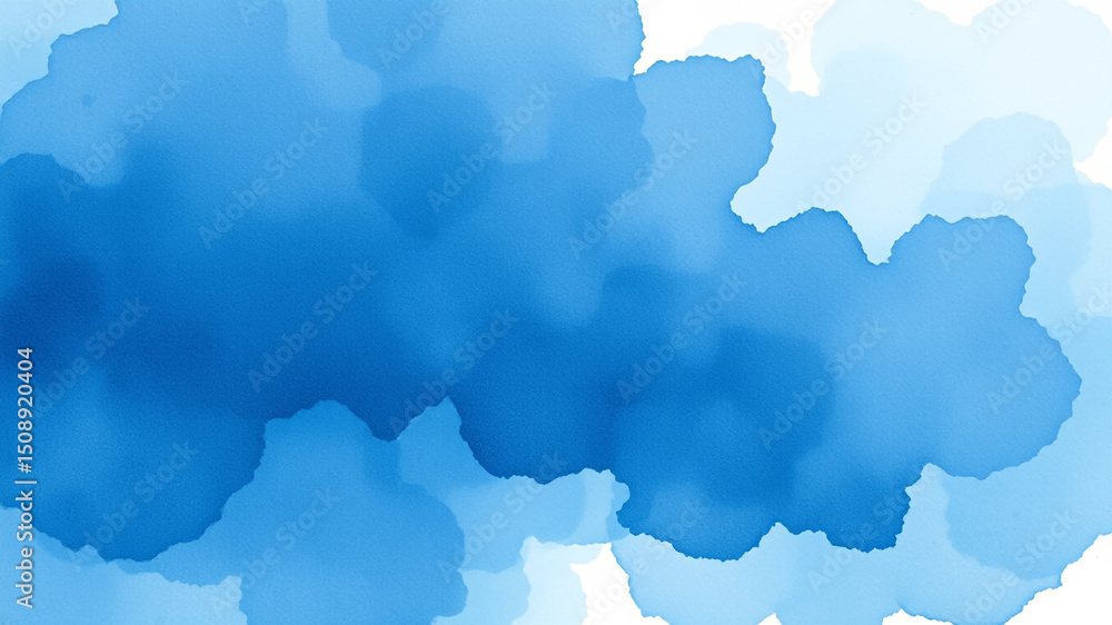 Obraz premium Abstract blue watercolor background design texture