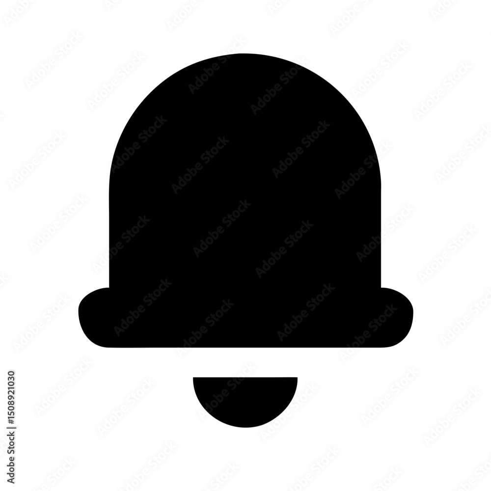 Vector icon of a notification bell representing alerts or reminders Vector icon of a notification bell representing alerts or reminders