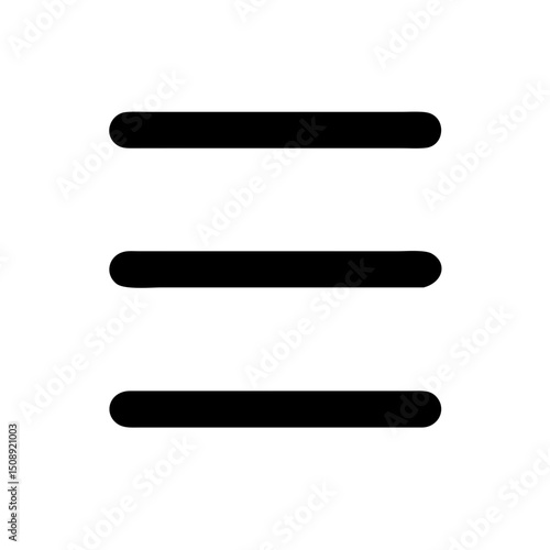 Black hamburger menu icon representing navigation or menu options