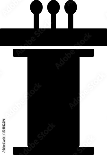pulpit icon. Conference lectern icon. Mass media concept. public speaking podium icon. speech podium
