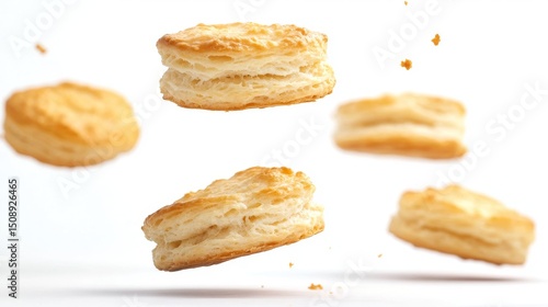 crunch buttermilk cookies on a white background 