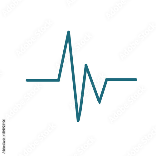 A simple blue heartbeat line 