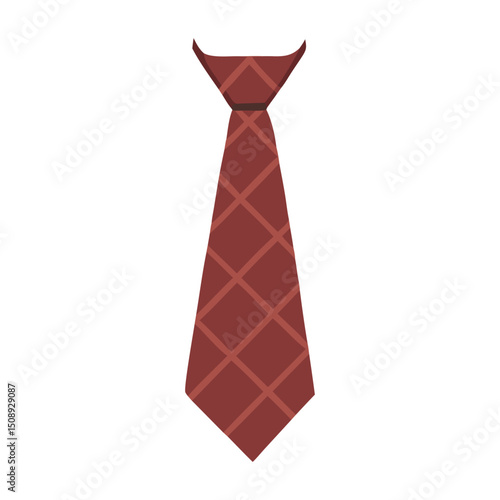 Flat vector illustration of a tie on a white background