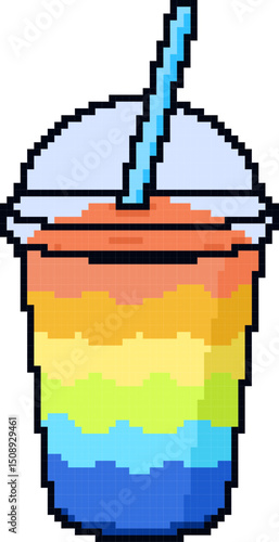 vector pixel illustration of RainbowSlush