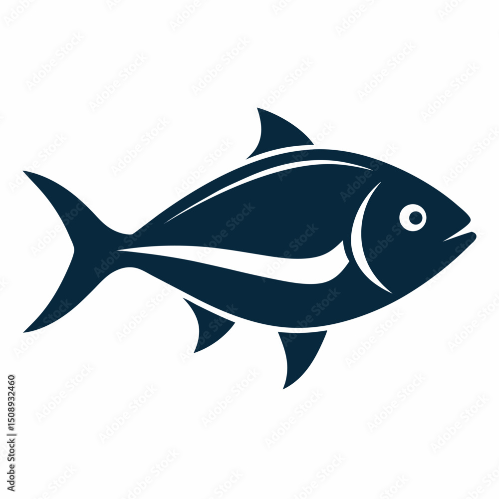 Obraz premium fish vector art on withe background