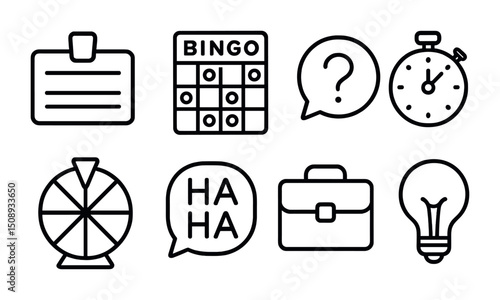 Fun and games icon set for apps and websites design
