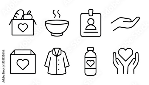 Charitable icons for community projects and outreach initiatives