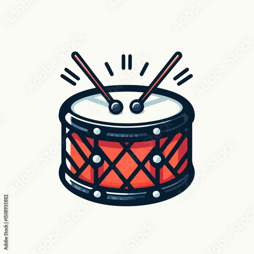 drum and drumsticks