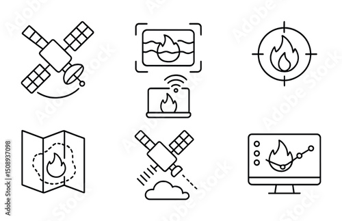 Satellite technology for wildfire detection and monitoring systems