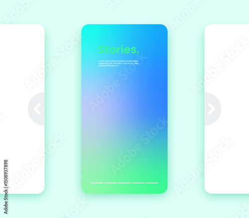 Colorful gradient vertical background. Fluid banner template vector illustration. Abstract background.
