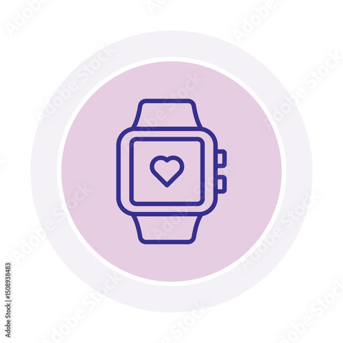 Smartwatch Pro color circle icon , vector, pixel perfect, illustrator file   
