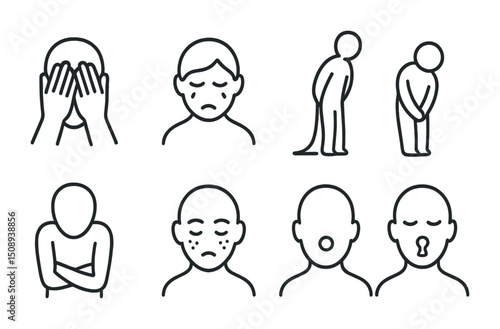 Emotion and expression icons for mental health awareness design