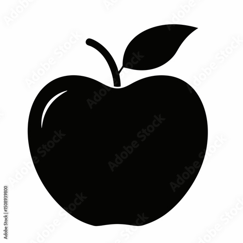 apple vector illustration: a fresh, ripe fruit icon for healthy food and nature designs