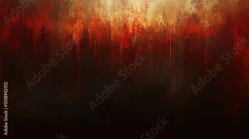 Iron wall background with streaks of rust running vertically across the surface