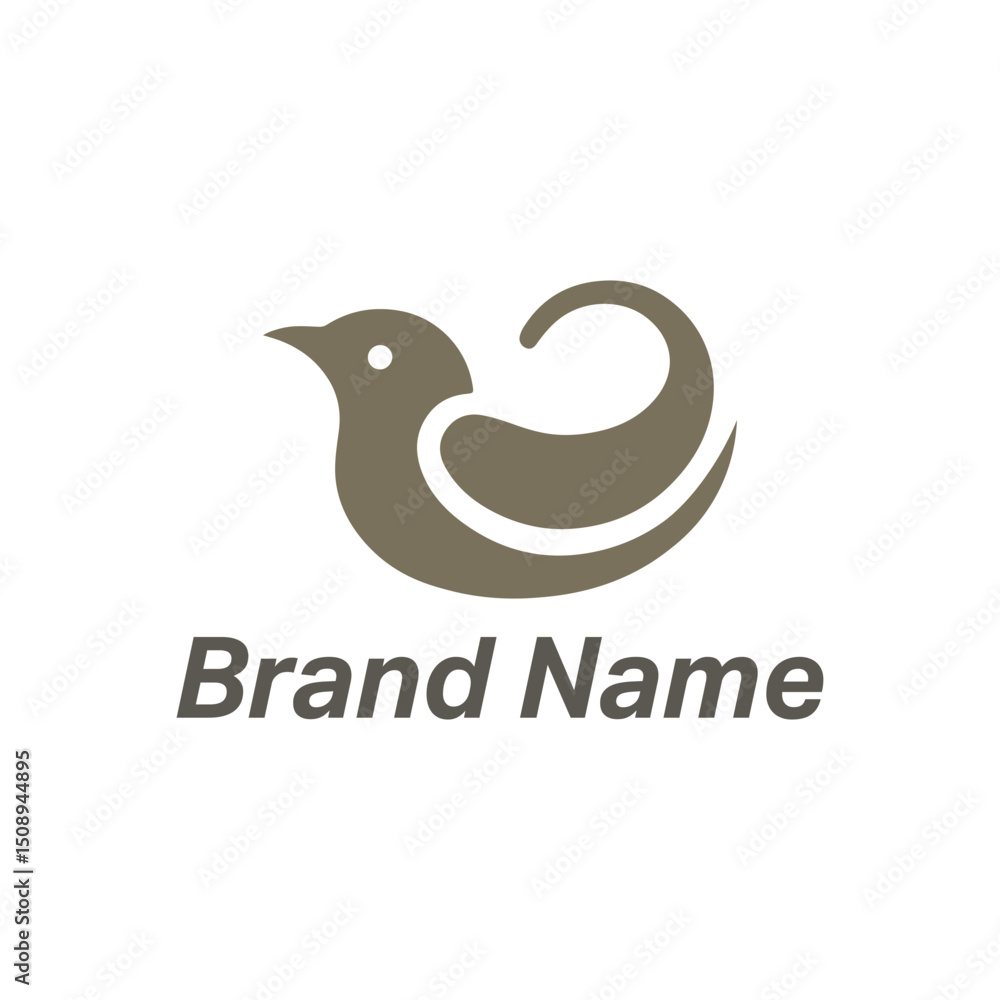 Obraz premium Elegant bird logo vector illustration for corporate design concept