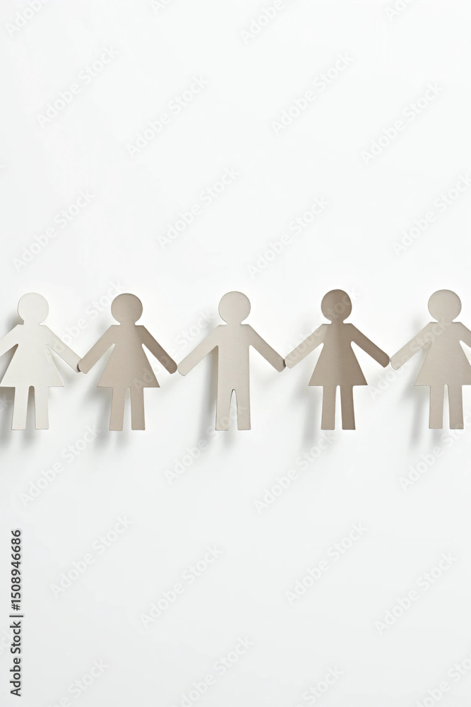 Colorful Human Figures Connected by Dotted Lines on a White Background, Representing Social Networking, Teamwork, Leadership, Diversity, and Community Structure in a Digital Concept Colorful Human Figures Connected by Dotted Lines on a White Background, Representing Social Networking, Teamwork, Leadership, Diversity, and Community Structure in a Digital Concept