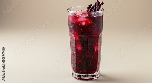 Wallpaper Mural Refreshing Hibiscus Tea with Ice Cubes A Healthy and Delicious Beverage for Summertime Enjoyment Torontodigital.ca