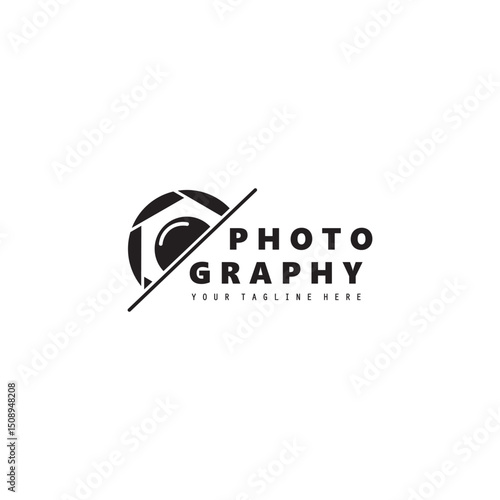 Photography logo design for photographer. camera logo vector