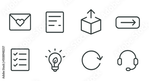 Minimalistic icon set for communication and workflow design