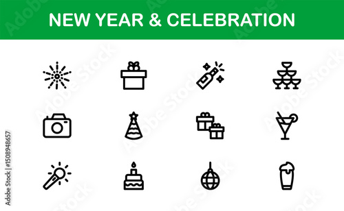 Politics Icon Set Featuring Government, Voting, Campaign, Election, and Public Service Elements in a Clean, Minimalist, SEO-Optimized Vector Style