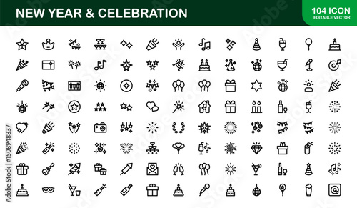 Politics Icon Set Featuring Government, Voting, Campaign, Election, and Public Service Elements in a Clean, Minimalist, SEO-Optimized Vector Style
