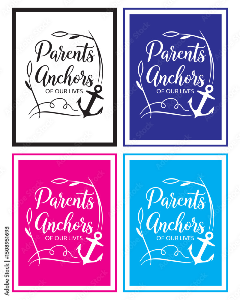 Naklejka premium Global Day of Parents Calligraphy Quote