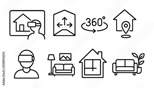 Virtual reality and smart home concept for interactive interior design