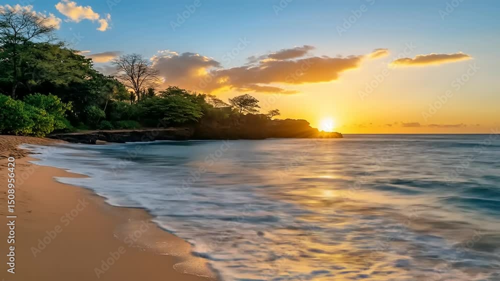 Sunset Beach Tropical Paradise. Sunset Beach Tropical Paradise.
