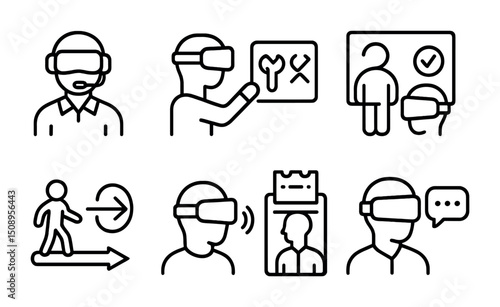 Virtual reality icons for technology and training applications